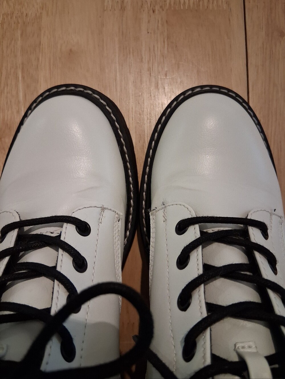 Madden Girl Carra White Lace-Up Combat Boots | Size 8.5 - Picture 10 of 11
